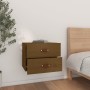 Wall bedside tables 2 pcs honey brown 50x36x40 cm by vidaXL, Lockers and storage cabinets - Ref: Foro24-820983, Price: 92,99 ...