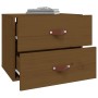 Wall bedside tables 2 pcs honey brown 50x36x40 cm by vidaXL, Lockers and storage cabinets - Ref: Foro24-820983, Price: 92,99 ...