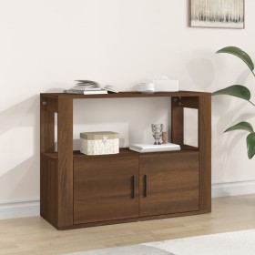 Oak brown plywood sideboard 80x30x60 cm by vidaXL, Sideboards - Ref: Foro24-819459, Price: 60,99 €, Discount: %