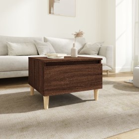 Brown oak plywood side table 50x46x35 cm by vidaXL, Side tables - Ref: Foro24-819514, Price: 42,99 €, Discount: %