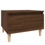 Mesa auxiliar madera contrachapada roble marrón 50x46x35 cm de vidaXL, Mesas auxiliares - Ref: Foro24-819514, Precio: 42,29 €...