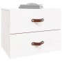 White wall-mounted bedside table 50x36x40 cm by vidaXL, Lockers and storage cabinets - Ref: Foro24-820978, Price: 66,99 €, Di...