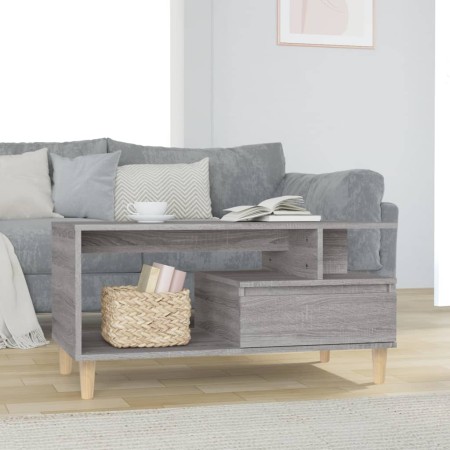 Sonoma-Couchtisch aus grauem Sperrholz, 90 x 49 x 45 cm von vidaXL, Couchtisch - Ref: Foro24-819618, Preis: 61,88 €, Rabatt: %