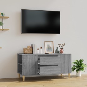 Sonoma gray plywood TV cabinet 102x44.5x50 cm by vidaXL, TV Furniture - Ref: Foro24-819602, Price: 81,75 €, Discount: %