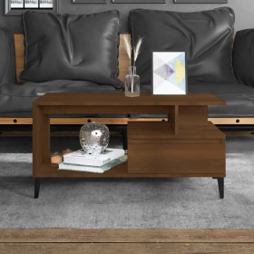 Brown oak plywood coffee table 90x49x45 cm by vidaXL, Coffee table - Ref: Foro24-819627, Price: 68,89 €, Discount: %