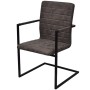 Cantilever dining chairs 6 units brown artificial leather by vidaXL, dining chairs - Ref: Foro24-272414, Price: 565,75 €, Dis...