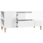 TV stand made of glossy white plywood 102x44.5x50 cm by vidaXL, TV Furniture - Ref: Foro24-819598, Price: 57,43 €, Discount: %