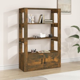 Aparador madera contrachapada roble ahumado 80x30x119,5 cm de vidaXL, Aparadores - Ref: Foro24-819473, Precio: 74,99 €, Descu...