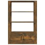 Aparador madera contrachapada roble ahumado 80x30x119,5 cm de vidaXL, Aparadores - Ref: Foro24-819473, Precio: 74,15 €, Descu...