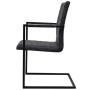 Cantilever dining chairs 4 units black synthetic leather by vidaXL, dining chairs - Ref: Foro24-272415, Price: 399,42 €, Disc...