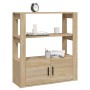 Plywood sideboard in Sonoma oak color 80x30x90 cm by vidaXL, Sideboards - Ref: Foro24-819463, Price: 75,29 €, Discount: %