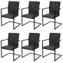 Cantilever dining chairs 6 units black synthetic leather by vidaXL, dining chairs - Ref: Foro24-272416, Price: 597,69 €, Disc...