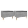 2 gray Sonoma plywood side tables 50x46x35 cm by vidaXL, Side tables - Ref: Foro24-819513, Price: 73,69 €, Discount: %