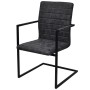 Cantilever dining chairs 6 units black synthetic leather by vidaXL, dining chairs - Ref: Foro24-272416, Price: 597,69 €, Disc...