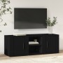 Black plywood TV cabinet 100x31.5x35 cm by vidaXL, TV Furniture - Ref: Foro24-819429, Price: 56,94 €, Discount: %