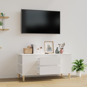 White plywood TV cabinet 102x44.5x50 cm by vidaXL, TV Furniture - Ref: Foro24-819596, Price: 61,19 €, Discount: %