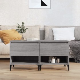 Side tables 2 units gray Sonoma plywood 50x46x50 cm by vidaXL, Side tables - Ref: Foro24-819561, Price: 89,99 €, Discount: %