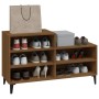 Schuhschrank aus braunem Eichensperrholz, 102 x 36 x 60 cm von vidaXL, Schuhregale und Schuhorganisatoren - Ref: Foro24-81973...