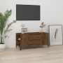 Oak brown plywood TV cabinet 102x44.5x50 cm by vidaXL, TV Furniture - Ref: Foro24-819611, Price: 83,09 €, Discount: %