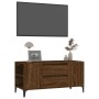 Oak brown plywood TV cabinet 102x44.5x50 cm by vidaXL, TV Furniture - Ref: Foro24-819611, Price: 83,99 €, Discount: %