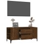 Oak brown plywood TV cabinet 102x44.5x50 cm by vidaXL, TV Furniture - Ref: Foro24-819611, Price: 83,99 €, Discount: %