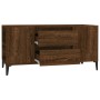 Oak brown plywood TV cabinet 102x44.5x50 cm by vidaXL, TV Furniture - Ref: Foro24-819611, Price: 83,99 €, Discount: %