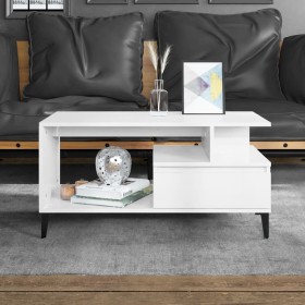 Plywood white glossy coffee table 90x49x45 cm by vidaXL, Coffee table - Ref: Foro24-819622, Price: 85,99 €, Discount: %