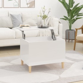 Plywood white glossy coffee table 60x44.5x45 cm by vidaXL, Coffee table - Ref: Foro24-819566, Price: 78,76 €, Discount: %