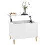 Mesa de centro madera contrachapada blanco brillo 60x44,5x45 cm de vidaXL, Mesas de centro - Ref: Foro24-819566, Precio: 79,4...