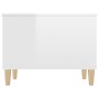 Mesa de centro madera contrachapada blanco brillo 60x44,5x45 cm de vidaXL, Mesas de centro - Ref: Foro24-819566, Precio: 79,4...