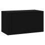 Mueble zapatero pared madera contrachapada negro 70x35x38 cm de vidaXL, Zapateros y organizadores de calzado - Ref: Foro24-82...