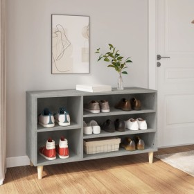 Shoe cabinet made of gray concrete plywood wood 102x36x60 cm by vidaXL, Shoe racks and shoe organizers - Ref: Foro24-819744, ...