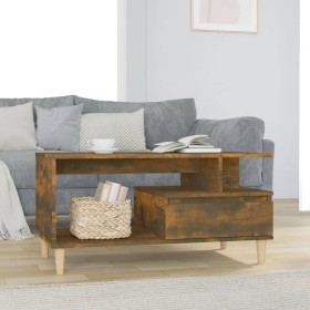 Smoked oak plywood coffee table 90x49x45 cm by vidaXL, Coffee table - Ref: Foro24-819617, Price: 60,99 €, Discount: %