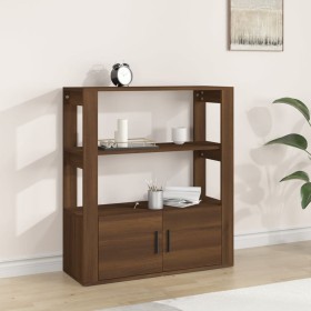 Oak brown plywood sideboard 80x30x90 cm by vidaXL, Sideboards - Ref: Foro24-819467, Price: 69,02 €, Discount: %