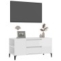 Mueble de TV madera contrachapada blanco brillo 102x44,5x50 cm de vidaXL, Muebles TV - Ref: Foro24-819606, Precio: 81,47 €, D...