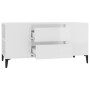 Hochglanzweißer TV-Schrank aus Sperrholz, 102 x 44,5 x 50 cm von vidaXL, TV-Möbel - Ref: Foro24-819606, Preis: 81,47 €, Rabat...