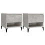 Side tables 2 units concrete gray plywood 50x46x50 cm by vidaXL, Side tables - Ref: Foro24-819557, Price: 86,90 €, Discount: %