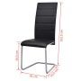 Cantilever dining chairs 6 units black synthetic leather by vidaXL, dining chairs - Ref: Foro24-272420, Price: 364,94 €, Disc...