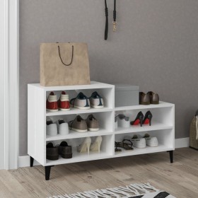 Glossy white plywood shoe cabinet 102x36x60 cm by vidaXL, Shoe racks and shoe organizers - Ref: Foro24-819734, Price: 50,09 €...