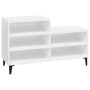 Mueble zapatero madera contrachapada blanco brillo 102x36x60 cm de vidaXL, Zapateros y organizadores de calzado - Ref: Foro24...