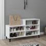 Mueble zapatero madera contrachapada blanco brillo 102x36x60 cm de vidaXL, Zapateros y organizadores de calzado - Ref: Foro24...