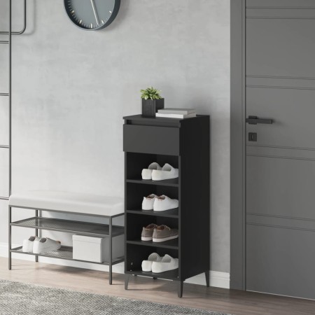 Black plywood shoe cabinet 40x36x105 cm by vidaXL, Shoe racks and shoe organizers - Ref: Foro24-819781, Price: 77,99 €, Disco...