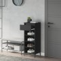 Black plywood shoe cabinet 40x36x105 cm by vidaXL, Shoe racks and shoe organizers - Ref: Foro24-819781, Price: 77,99 €, Disco...