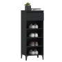 Black plywood shoe cabinet 40x36x105 cm by vidaXL, Shoe racks and shoe organizers - Ref: Foro24-819781, Price: 77,99 €, Disco...