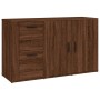 Aparador de madera contrachapada marrón roble 100x33x59,5 cm de vidaXL, Aparadores - Ref: Foro24-821003, Precio: 102,25 €, De...