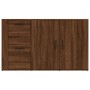 Aparador de madera contrachapada marrón roble 100x33x59,5 cm de vidaXL, Aparadores - Ref: Foro24-821003, Precio: 102,25 €, De...