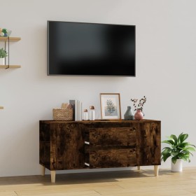 TV stand made of smoked oak plywood, 102x44.5x50 cm by vidaXL, TV Furniture - Ref: Foro24-819601, Price: 78,69 €, Discount: %