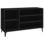 Black plywood shoe cabinet 102x36x60 cm by vidaXL, Shoe racks and shoe organizers - Ref: Foro24-819749, Price: 69,83 €, Disco...