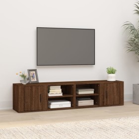 TV cabinet 2 units brown oak plywood 80x31.5x36cm by vidaXL, TV Furniture - Ref: Foro24-819451, Price: 72,88 €, Discount: %