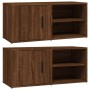 Mueble TV 2 uds madera contrachapada roble marrón 80x31,5x36cm de vidaXL, Muebles TV - Ref: Foro24-819451, Precio: 72,76 €, D...